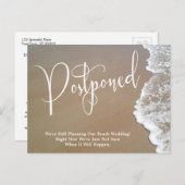 砂と泡の延期ビーチ結婚式 ポストカード (正面/裏面)