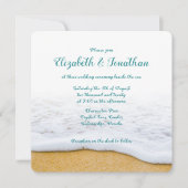 砂と波のカジュアルな結婚式招待状 招待状 (正面)