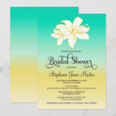 砂と海のカラーグラデーションブライダルシャワー 招待状 (正面/裏面)