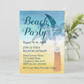 砂と海のビーチでのリトリート招待状 招待状 (スタンド正面)