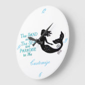 砂と海のビーチマーメイドサンダー_コーブ ラージ壁時計 (傾斜)
