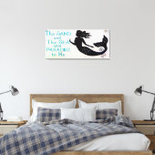 砂と海の人魚の巻きキャンバス キャンバスプリント (インサイチュ (寝室))