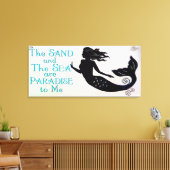 砂と海の人魚の巻きキャンバス キャンバスプリント (インサイチュ (リビング))