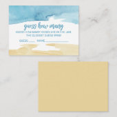 砂と海の数を推測するキスゲームカード プレイスカード (正面/裏面)