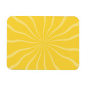 砂と海の明るい黄色の太陽の光の夏 マグネット (横)