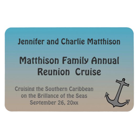 砂と海の暗いステートルームドアマーカー2 マグネット (横)