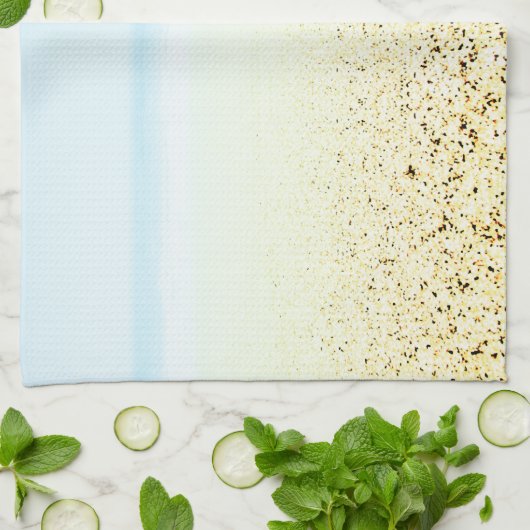 砂と海の穏やかな沿岸 キッチンタオル (折り畳み)