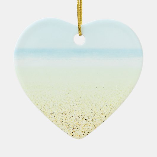砂と海の穏やかな沿岸 セラミックオーナメント (正面)