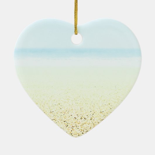 砂と海の穏やかな沿岸 セラミックオーナメント (裏面)