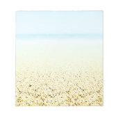 砂と海の穏やかな沿岸 ノートパッド (正面)