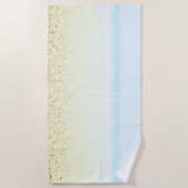 砂と海の穏やかな沿岸 ビーチタオル (正面)