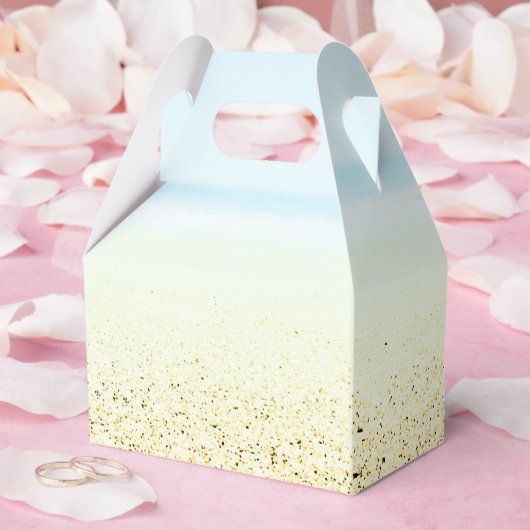 砂と海の穏やかな沿岸 フェイバーボックス (ウェディング)