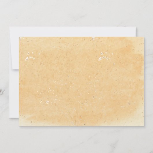 砂と海の貝殻/ビーチ結婚式 – 日付を保存 セーブザデート (裏面)