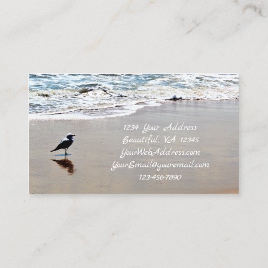 砂と海ビーチ 名刺 (裏面)