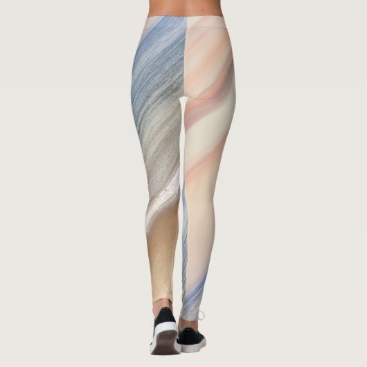 砂と海模様フィットネスレギンス/Activewear レギンス (裏面)