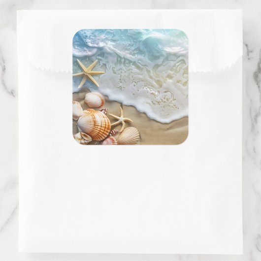 砂と海 スクエアシール (バッグ)