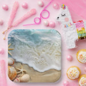 砂と海 ペーパープレート (パーティー)