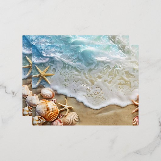 砂と海 箔シーズンポストカード (正面/裏面)