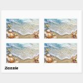 砂と海 長方形シール (シート)