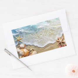 砂と海 長方形シール