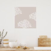 砂と白サンゴ ポスター (キッチン)