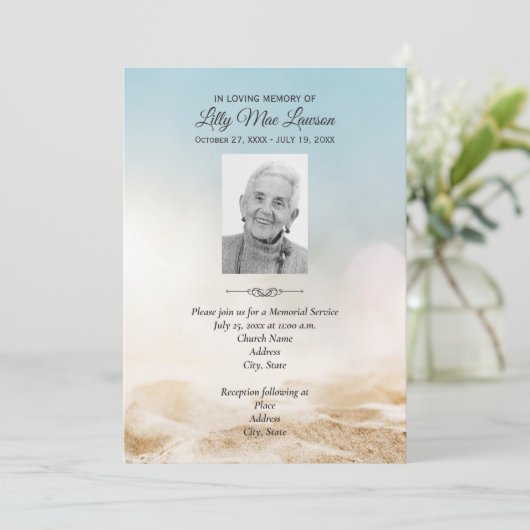 砂と空の葬儀招待状 (スタンド正面)