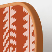 砂と粘土の幾何学的ボホデザイン ピックルボールラケット (左詳細)