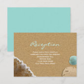 砂と貝殻のビーチ レセプション 情報カード エンクロージャーカード (正面/裏面)
