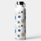 砂と青のビーチ色のドット ウォーターボトル (正面)