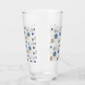 砂と青のビーチ色ドットガラス タンブラーグラス (左)