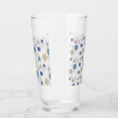 砂と青のビーチ色ドットガラス タンブラーグラス (右)