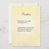 砂に彫られたハートの披露宴カード 招待状 (裏面)