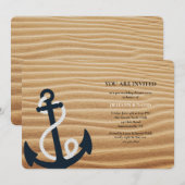 砂に打ち付けられたアンカー 招待状 (正面/裏面)
