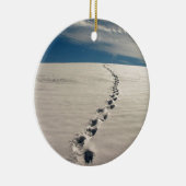 砂に足跡 セラミックオーナメント (右)