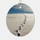 砂に足跡 セラミックオーナメント (左)