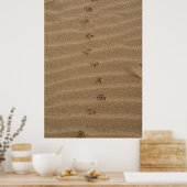 砂に足跡 ポスター (キッチン)