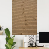 砂に足跡 ポスター (ホームオフィス)