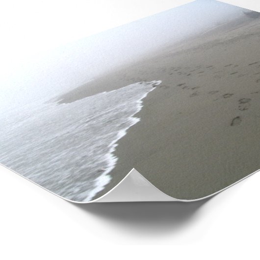 砂に足跡 ポスター (角)