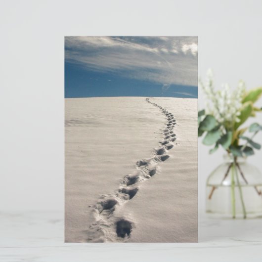 砂に足跡 便箋 (スタンド正面)
