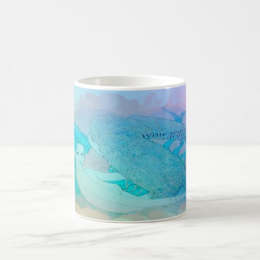 砂のあなたの秘密を書いて下さい コーヒーマグカップ (中央)