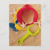 砂のおもちゃの閉めて下さい ポストカード (正面)
