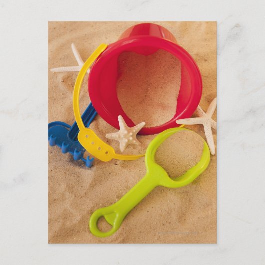 砂のおもちゃの閉めて下さい ポストカード (正面)