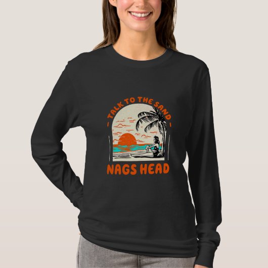 砂のぼろヘッドビーチノースカロライナOcに話す Tシャツ (正面)