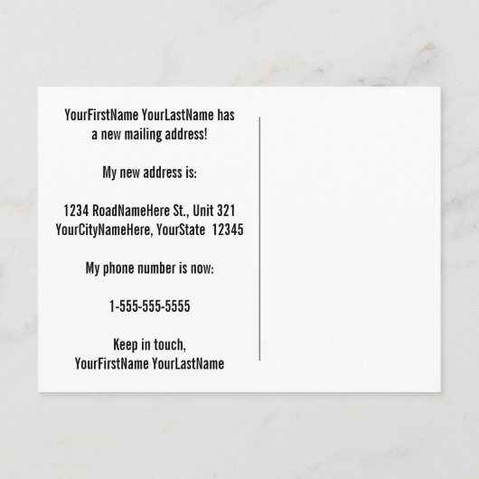 砂のようで、動揺してな一見の新ハウスの郵便はがき 案内ポストカード (裏面)