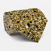 砂のような金ゴールドのグリッターの輝き ネクタイ (ロール)