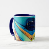 砂のようなV8エンジンの紋章 マグカップ (正面左)