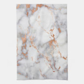 砂のアクセントと白い抽象芸術パターン キッチンタオル (縦)