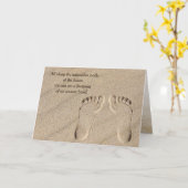 砂のカード考えるのフットプリント カード (黄色い花)