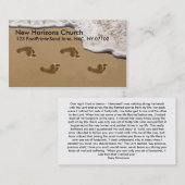 砂のキリスト教の名刺の足跡 名刺 (正面/裏面)