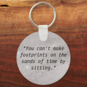 砂のキーチェーン上の足跡 キーホルダー (正面)